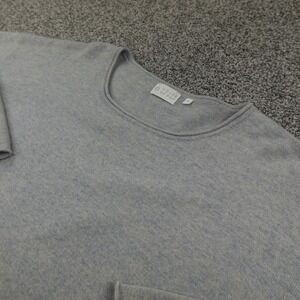 House Of Pom Sweater Womens S Gray Cashmere Merino Wool Fringe Hem Boho Knit